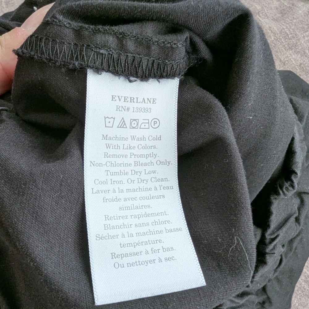 Everlane The Easy Short Pull On Organic Cotton Stretch Black Size 6 - Picture 4 of 6